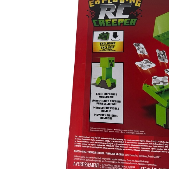Mattel -Minecraft exploding Creeper RC Vehicle Remote Control 10” w/ DLC Codes - Picture 8 of 9